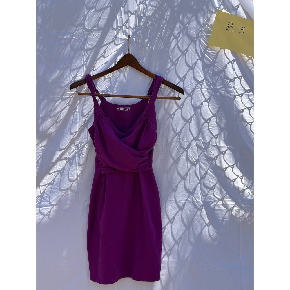 BRA TOPS Purple Ruched Cami‎ Dress Women's Size XS/TP